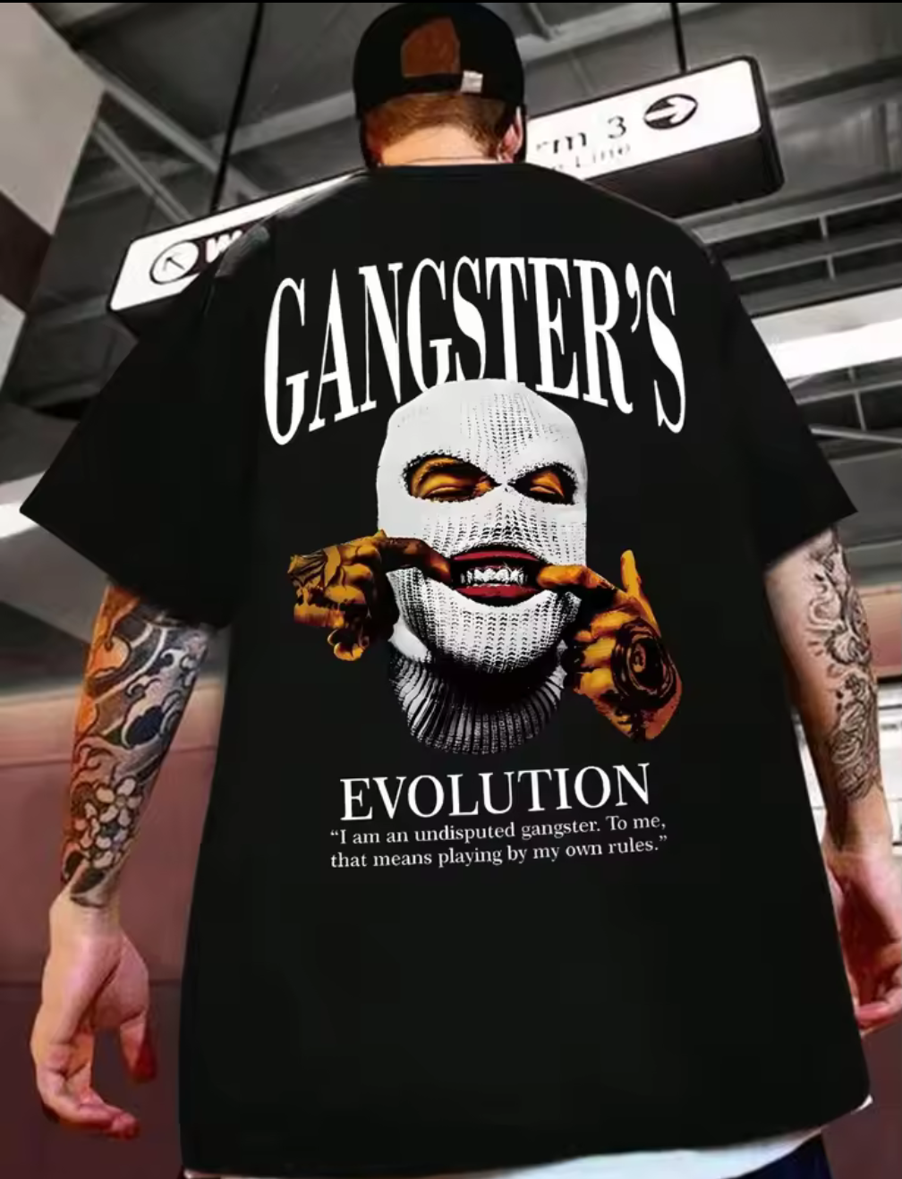 Gangsta tee - Svart