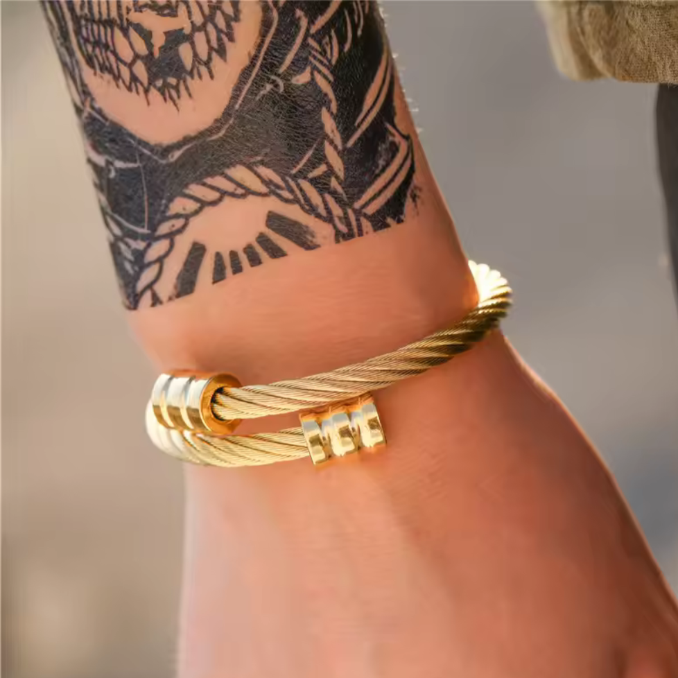 "Wire" armband - Guld