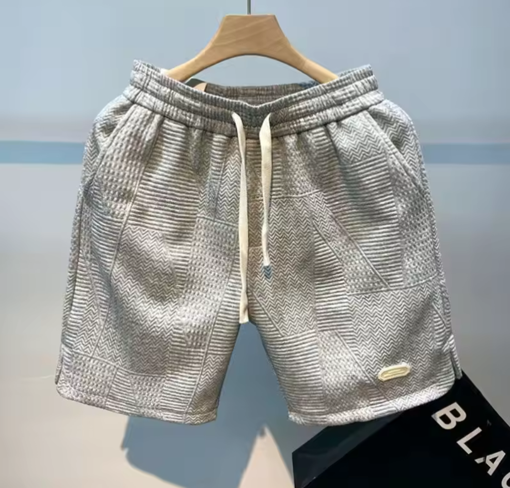 Stilrena Stickade Shorts - Grå