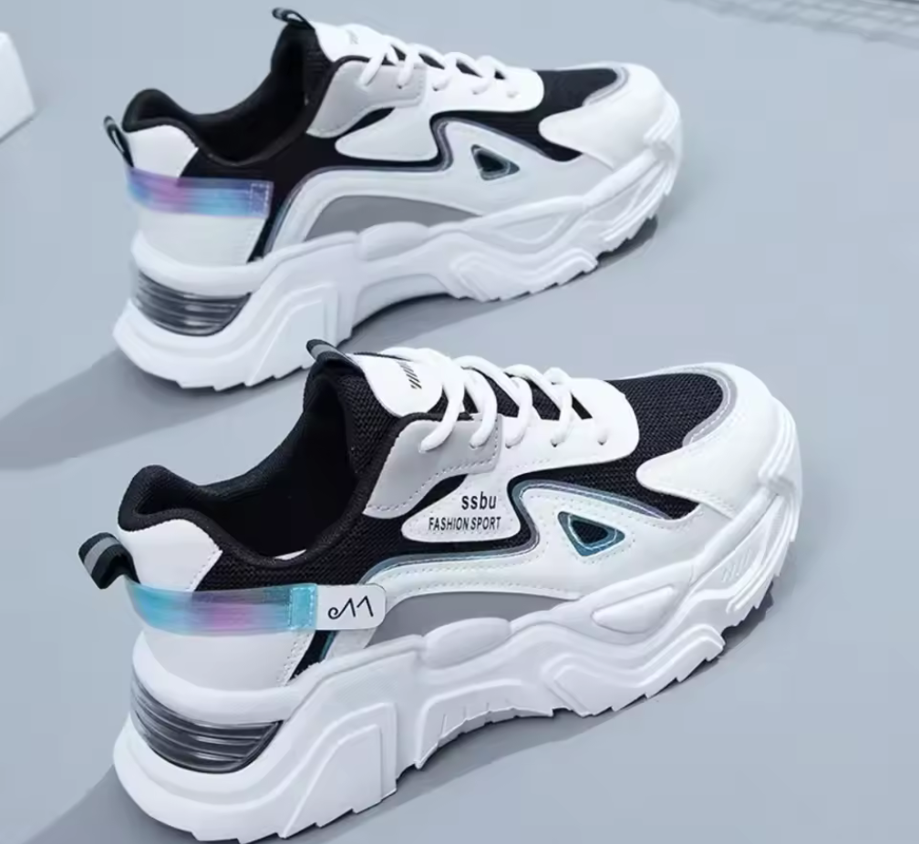 SSBU Chunky Sneakers – Maxad streetstyle i svart, blått eller mint