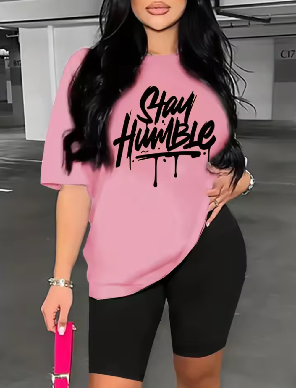 T-shirt “STAY HUMBLE” i graffiti-stil