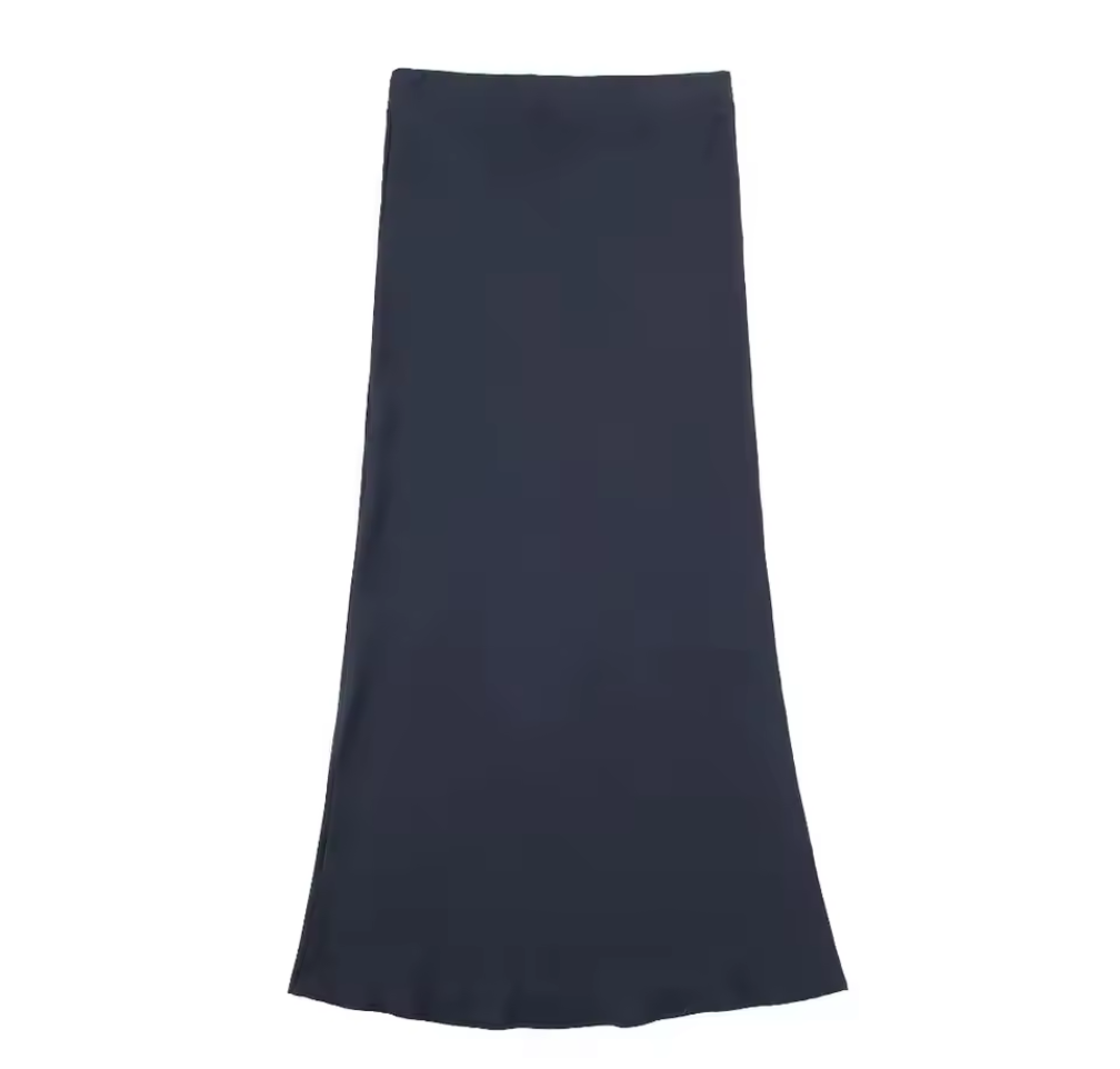 Satinkjol i midilängd – Elegant & Tidlös