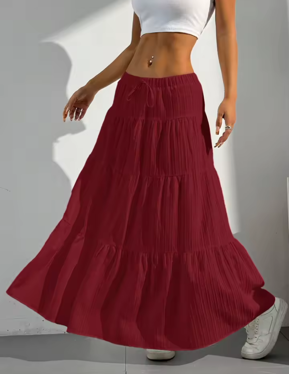 Boho-inspirerad långkjol med resår