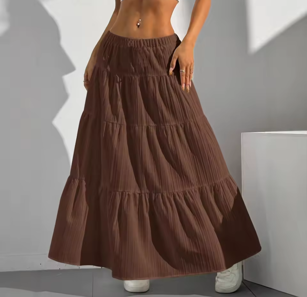 Boho-inspirerad långkjol med resår