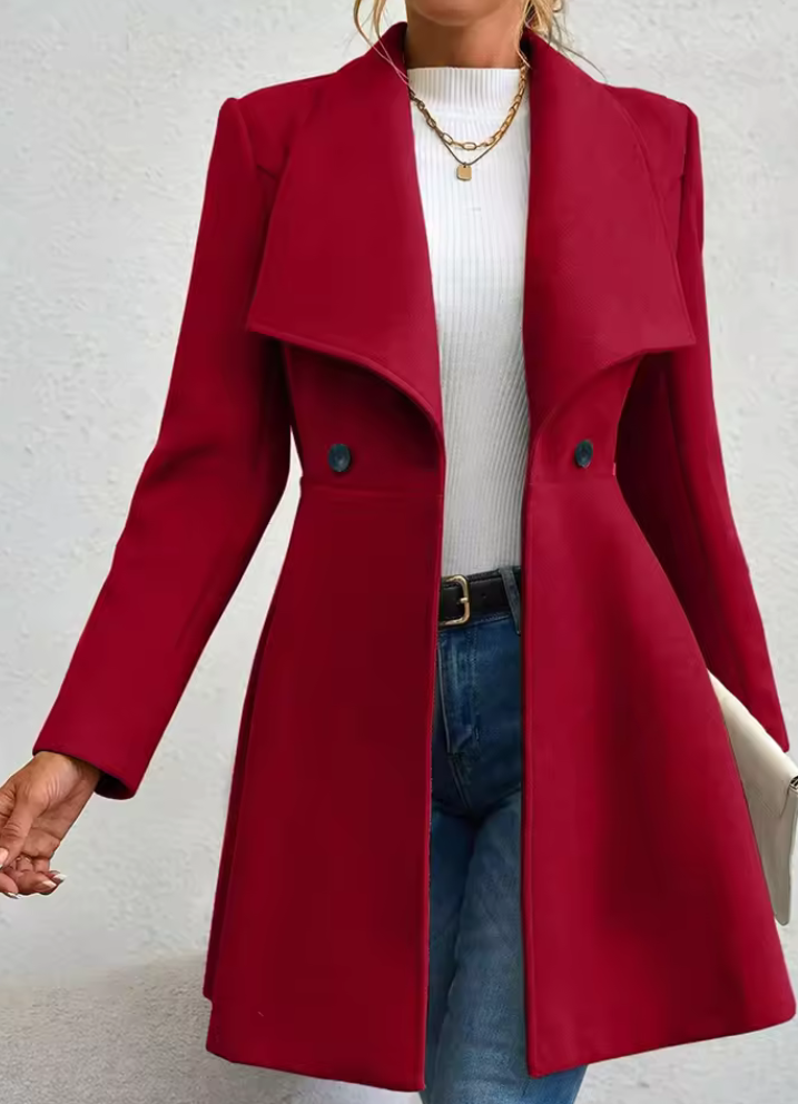 Kappa i ullmix med markerad midja – City Classic Coat