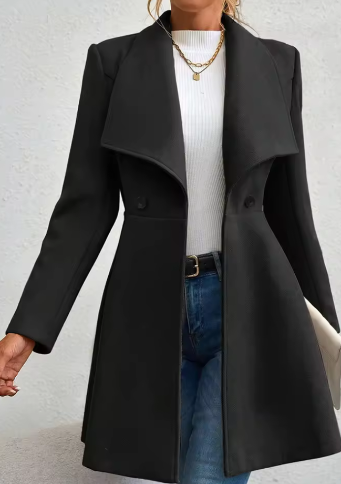 Kappa i ullmix med markerad midja – City Classic Coat
