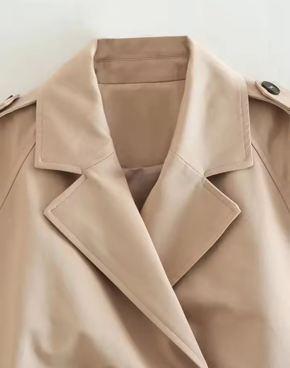Kort trenchcoat – Beige