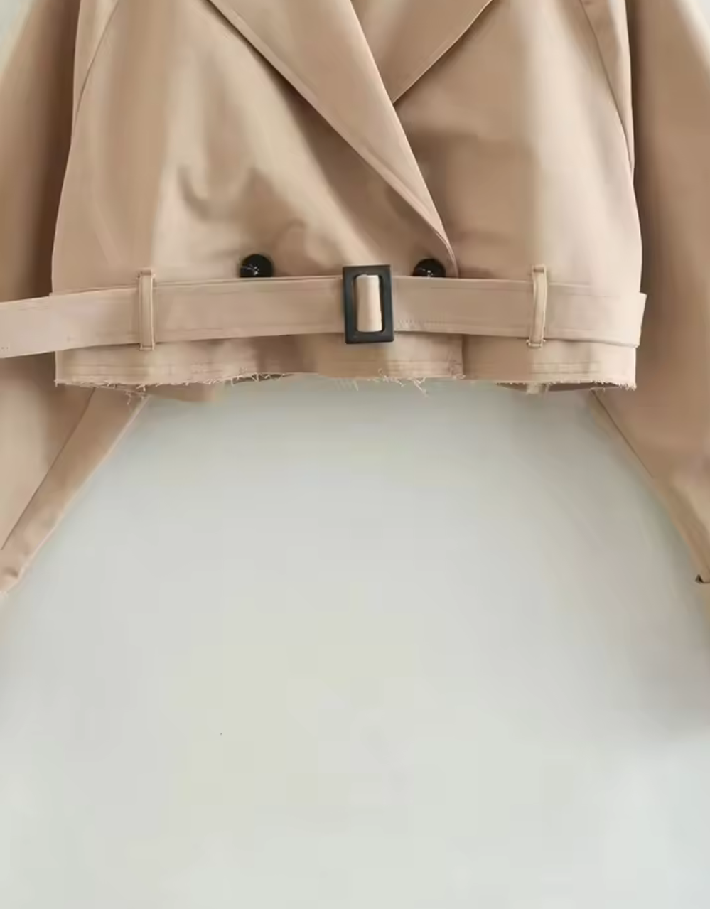 Kort trenchcoat – Beige