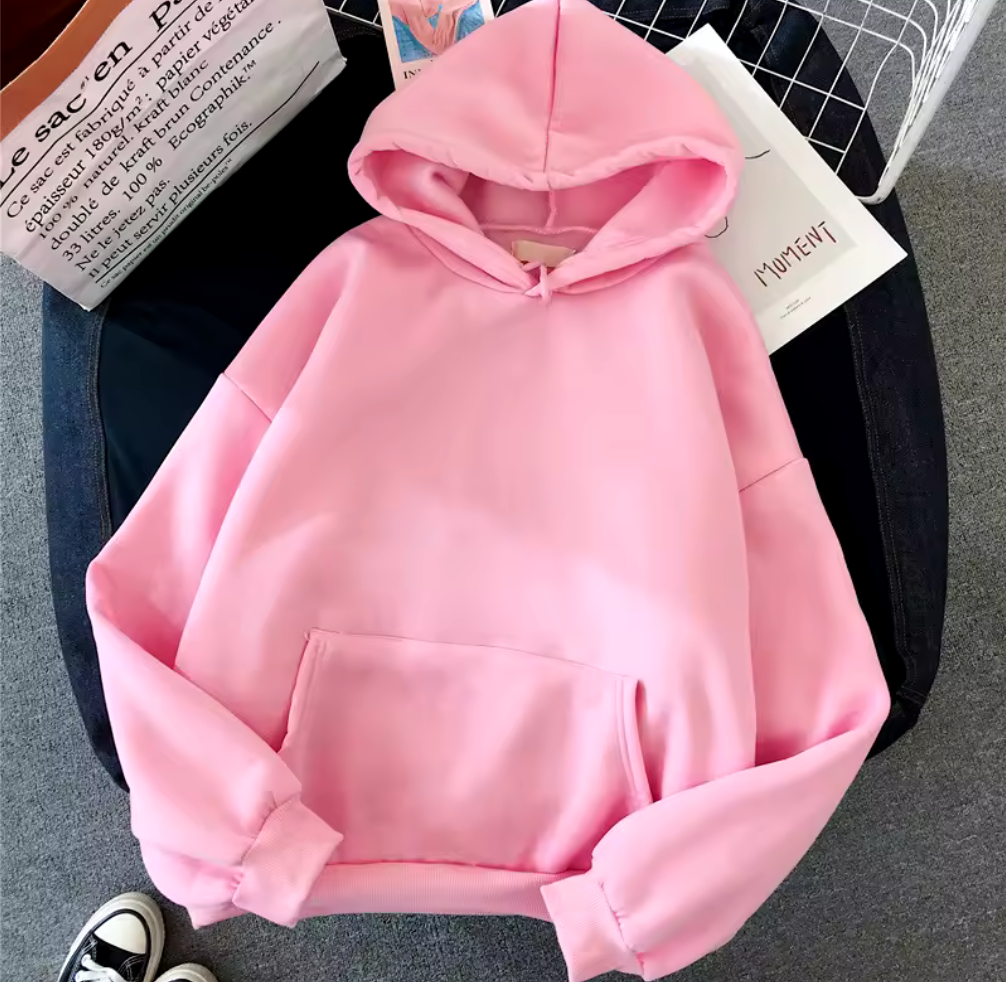 Klassisk hoodie med känguruficka – flera färger