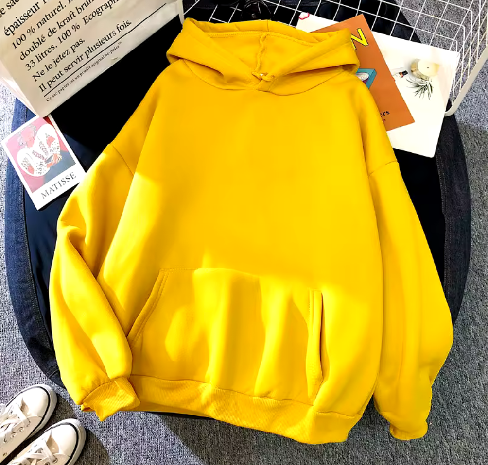 Klassisk hoodie med känguruficka – flera färger