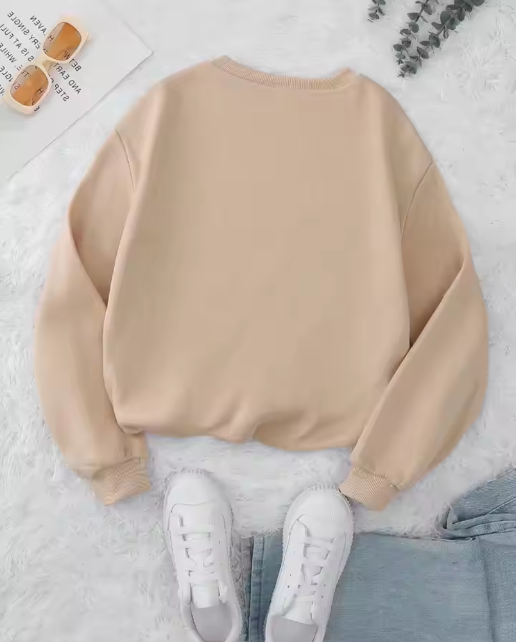 Sweatshirt med rutiga nallebjörnar