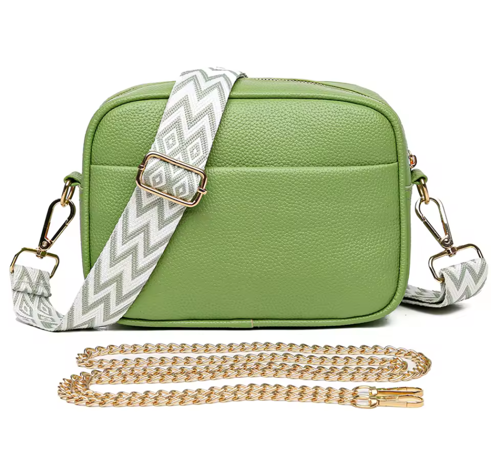 Färgglad crossbody-väska med valbar rem