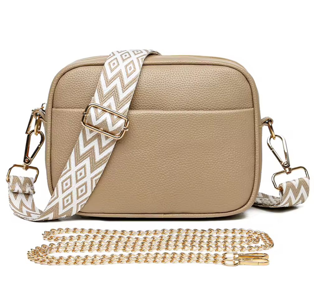 Färgglad crossbody-väska med valbar rem