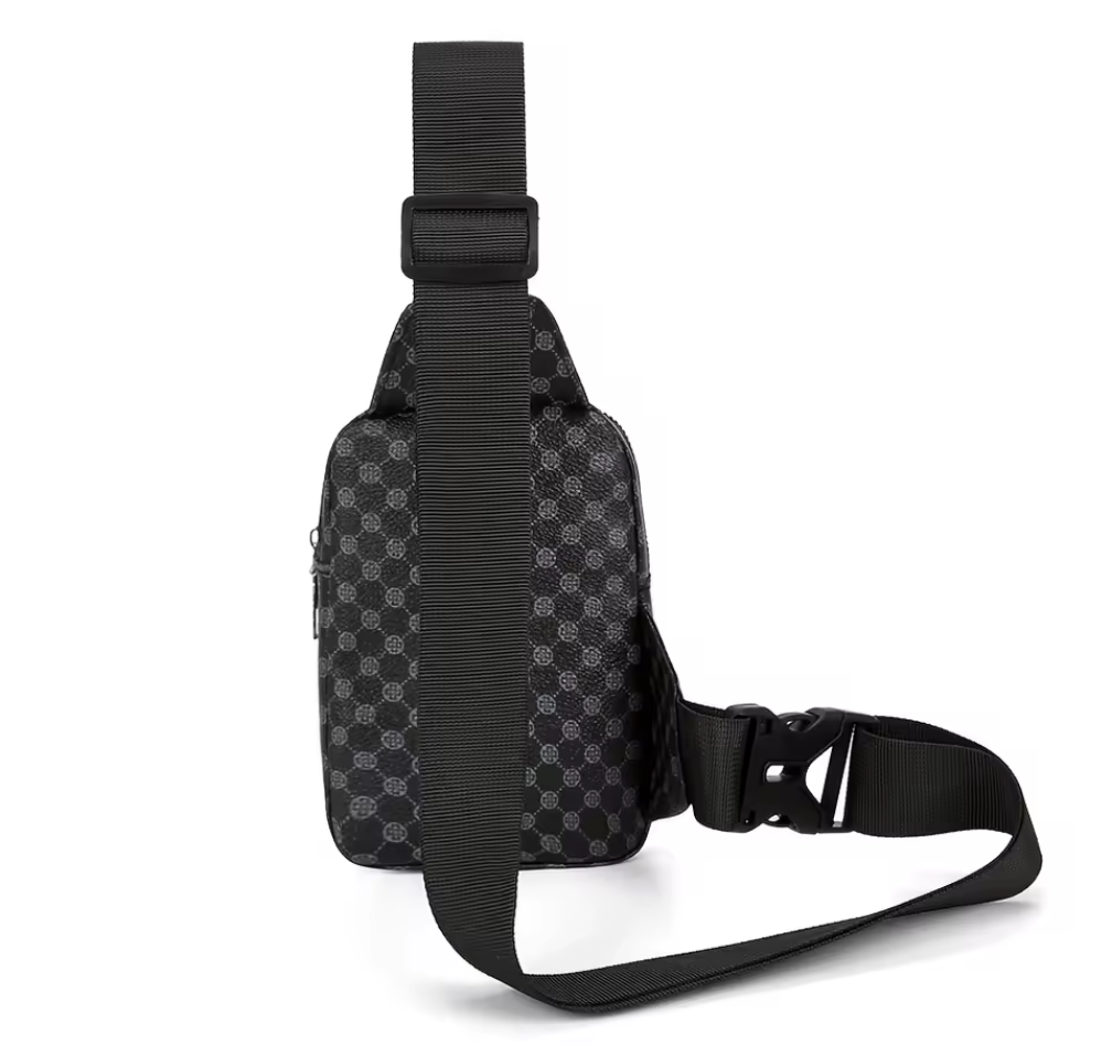 Trendig crossbody-väska med monogram – svart eller brun