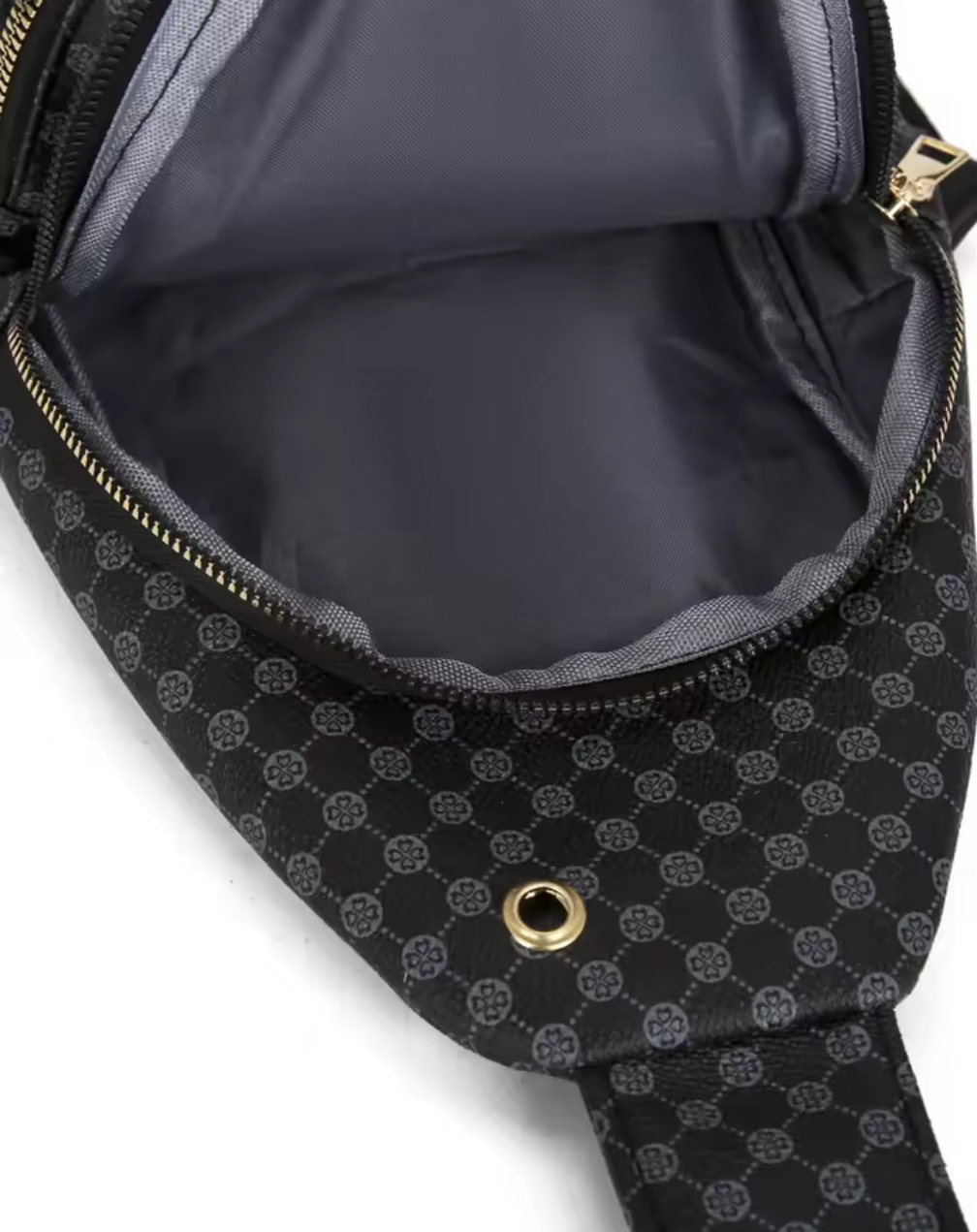 Monogram Crossbody Streetwear Bag – Svart/Brun