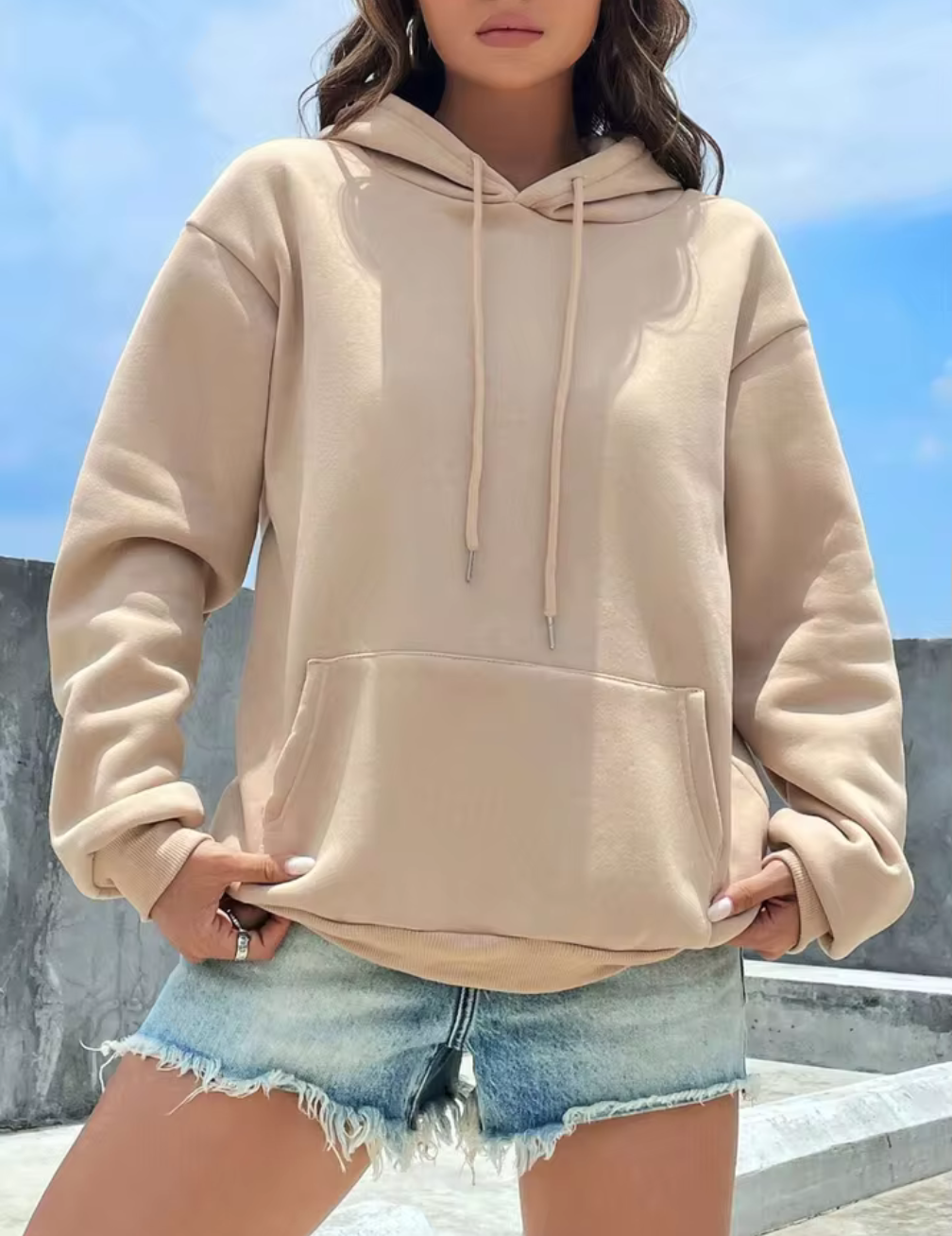 Klassisk hoodie med luva och magficka – flera färger