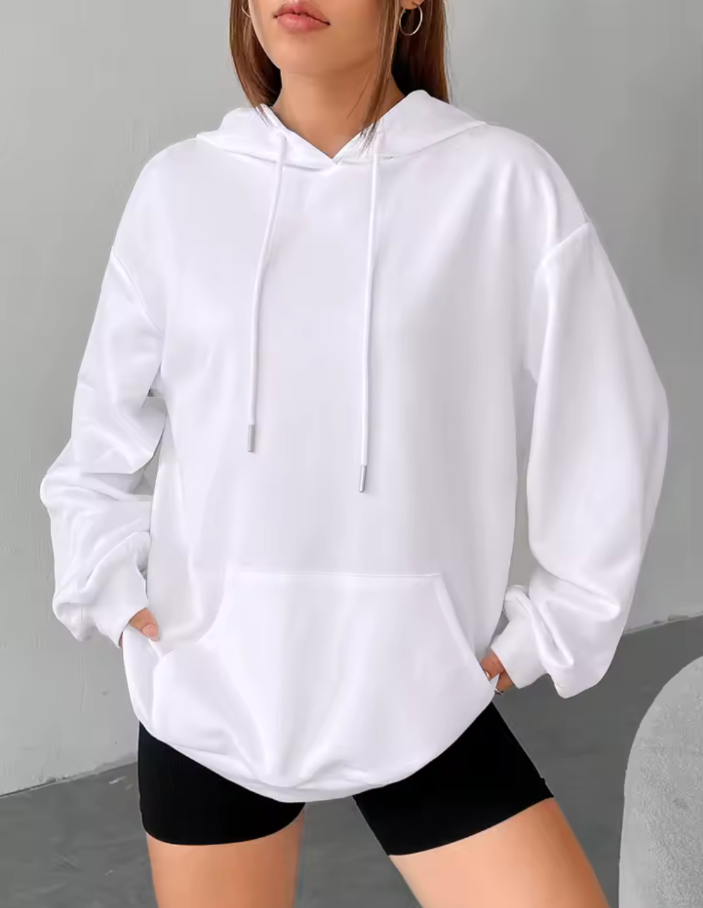 Klassisk hoodie med luva och magficka – flera färger