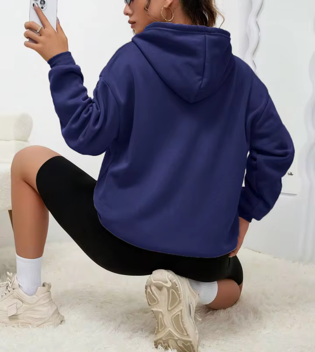 Klassisk hoodie med luva och magficka – flera färger