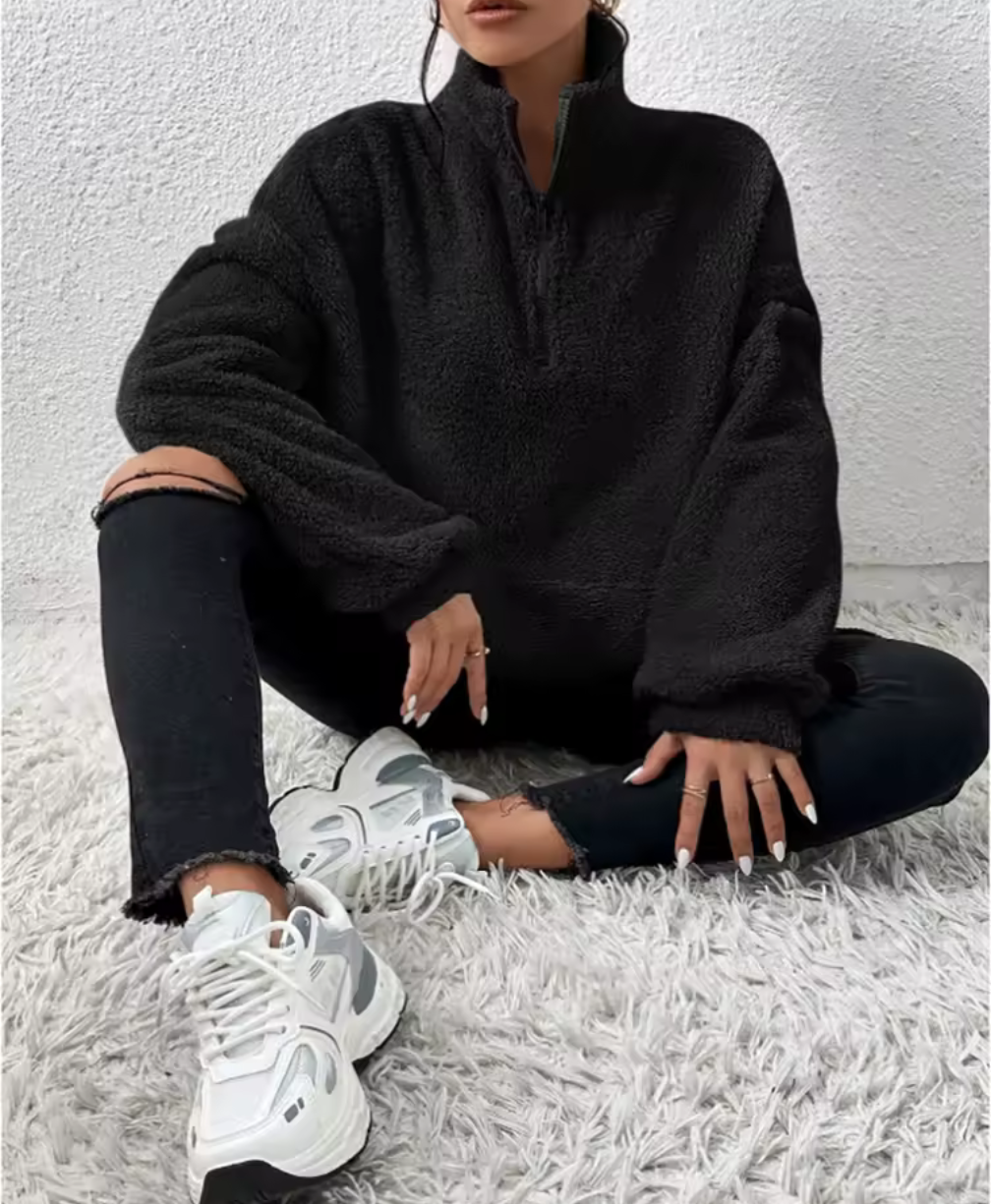 Mysig fleece med dragkedja – för vardagslyx i varje ögonblick