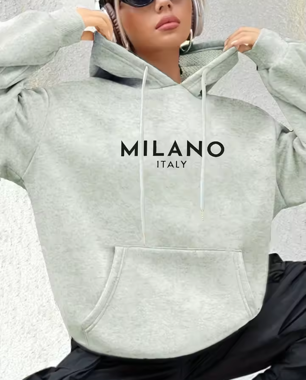 MILANO ITALY Hoodie – Trendig streetstyle med italiensk twist