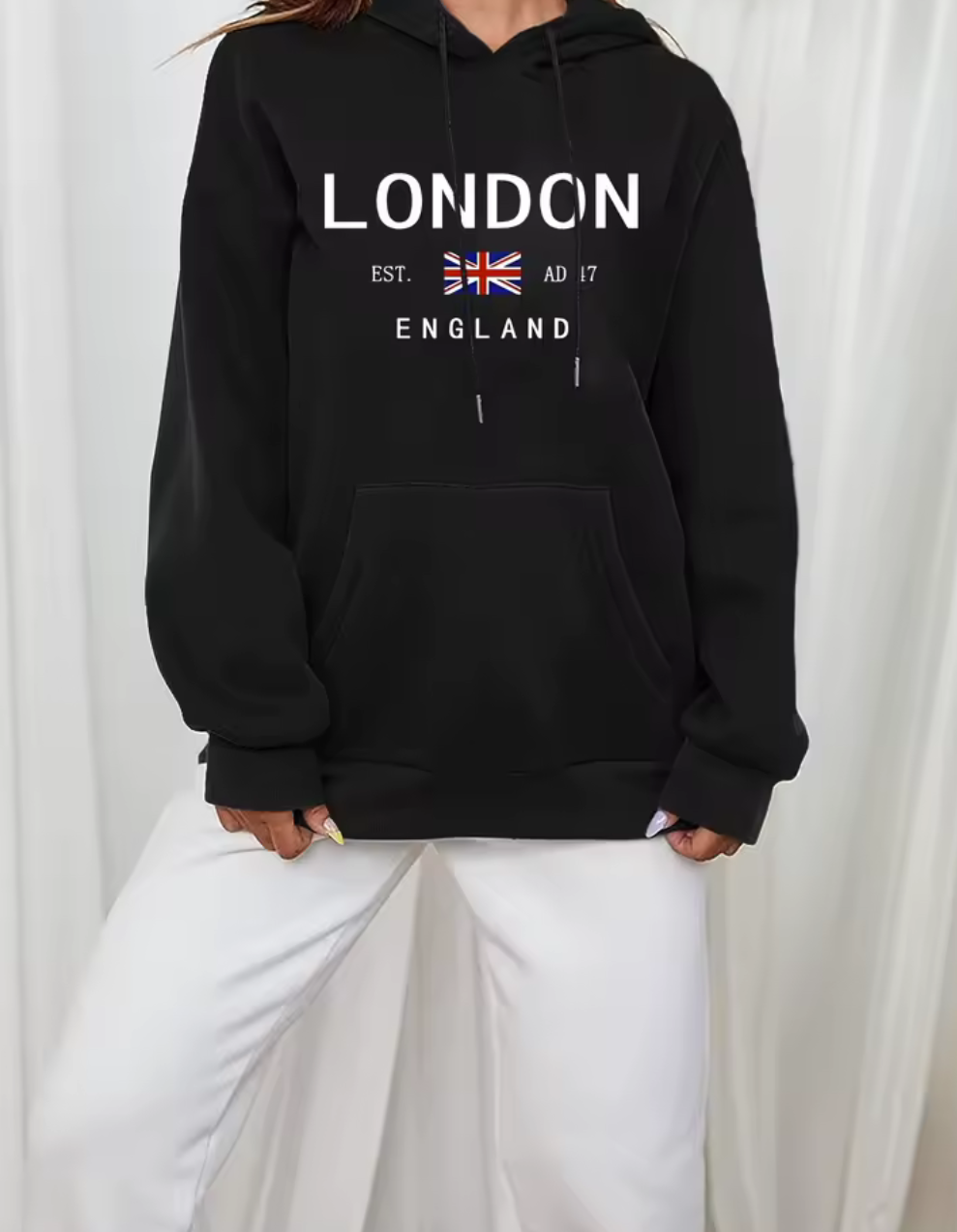 London England Hoodie – Stilren statement med ikonisk känsla