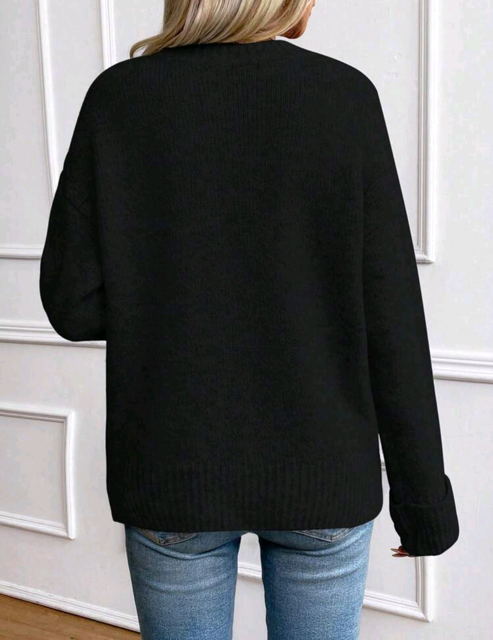Stickad Oversize Tröja – Stilren Vardagsfavorit i Mjuk Kvalitet