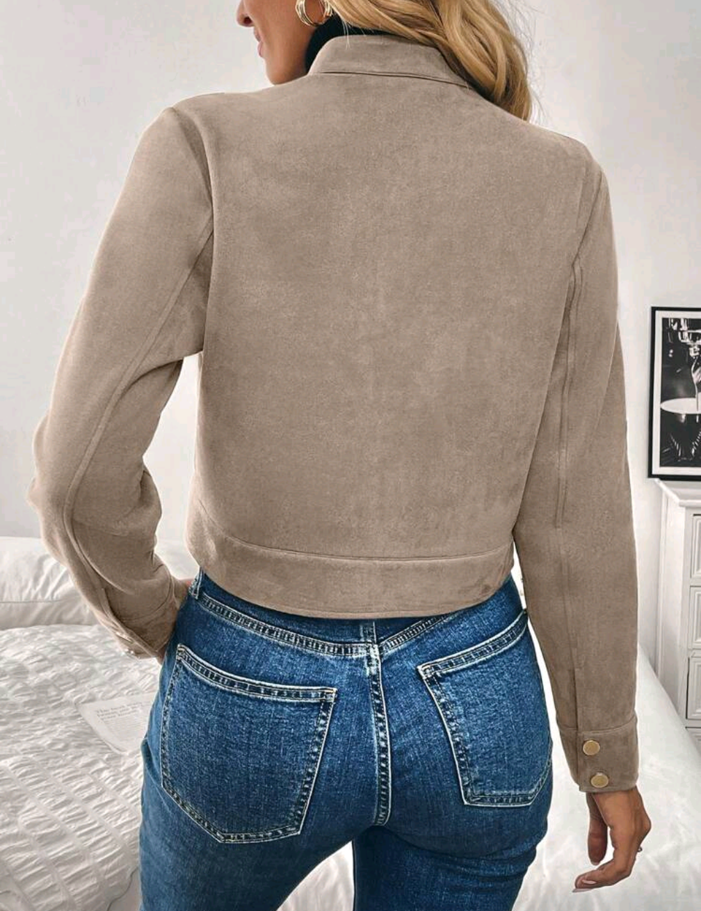 Mockaliknande Kortjacka – Elegant edge för varje tillfälle