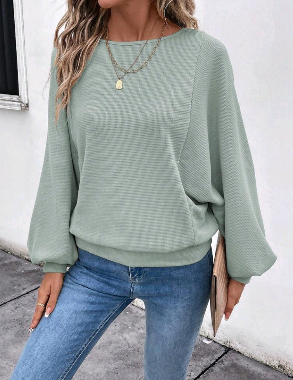 Luna Waffle Knit Tröja