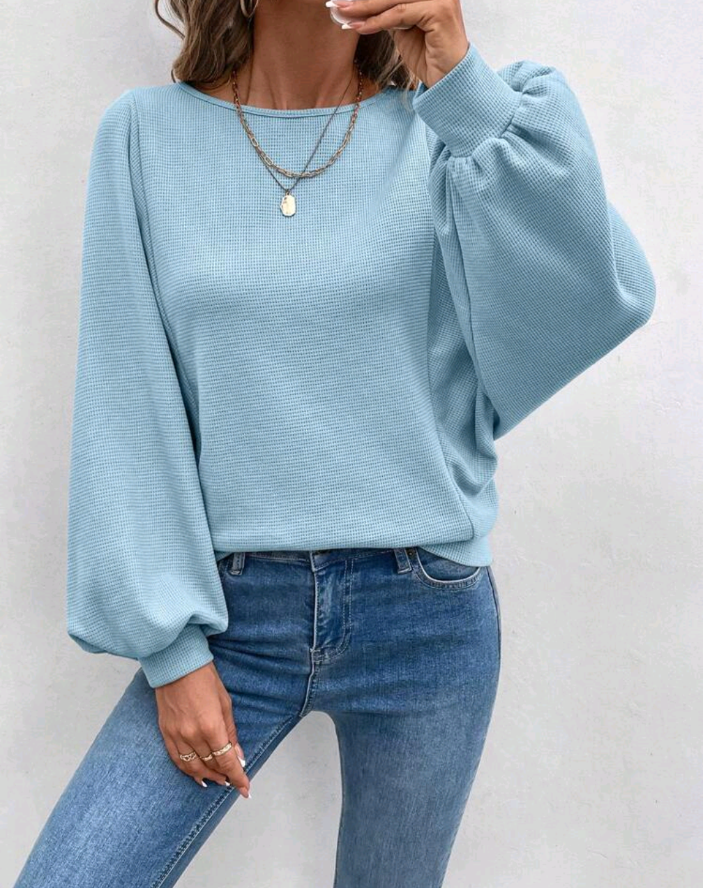 Luna Waffle Knit Tröja