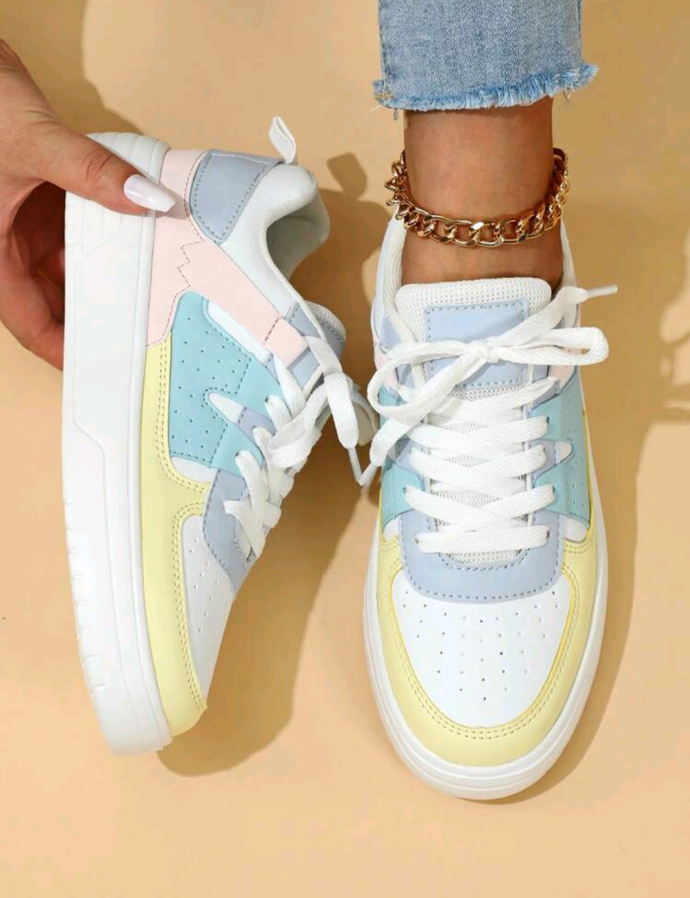 Pastellfärgade sneakers