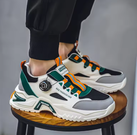 Svartgröna Futuristiska Sneakers – Maximal Komfort & Innovation