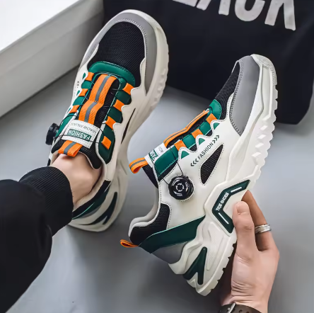 Svartgröna Futuristiska Sneakers – Maximal Komfort & Innovation