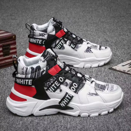 Höga Sneakers  – Statement Look - Röda