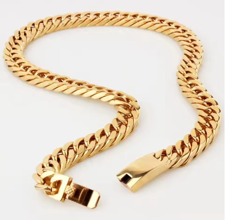 Cuban Link Halsband – Kraftfull Stil i Guld