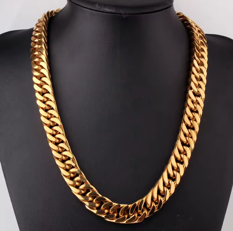 Cuban Link Halsband – Kraftfull Stil i Guld