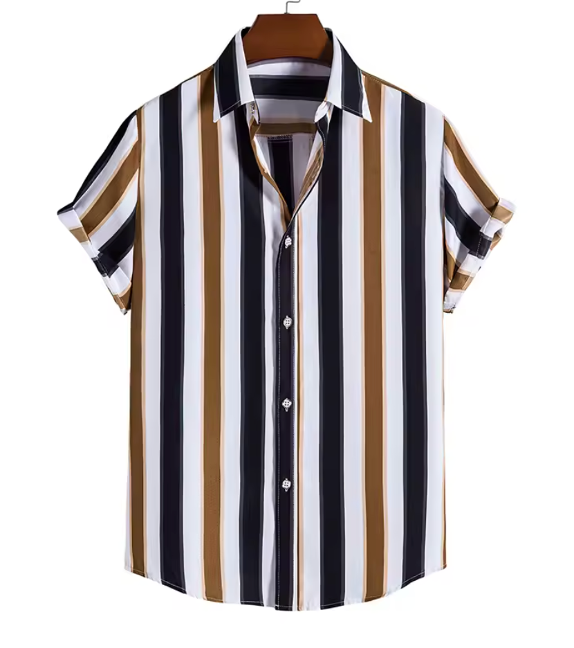 Classic Striped Resort Shirt – Kortärmad Herrskjorta