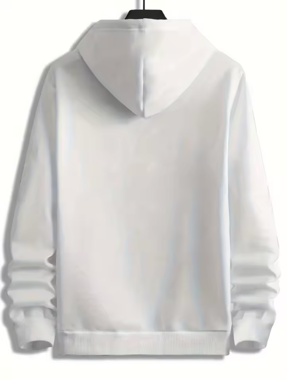 Smiley Hoodie – Svart/Vit