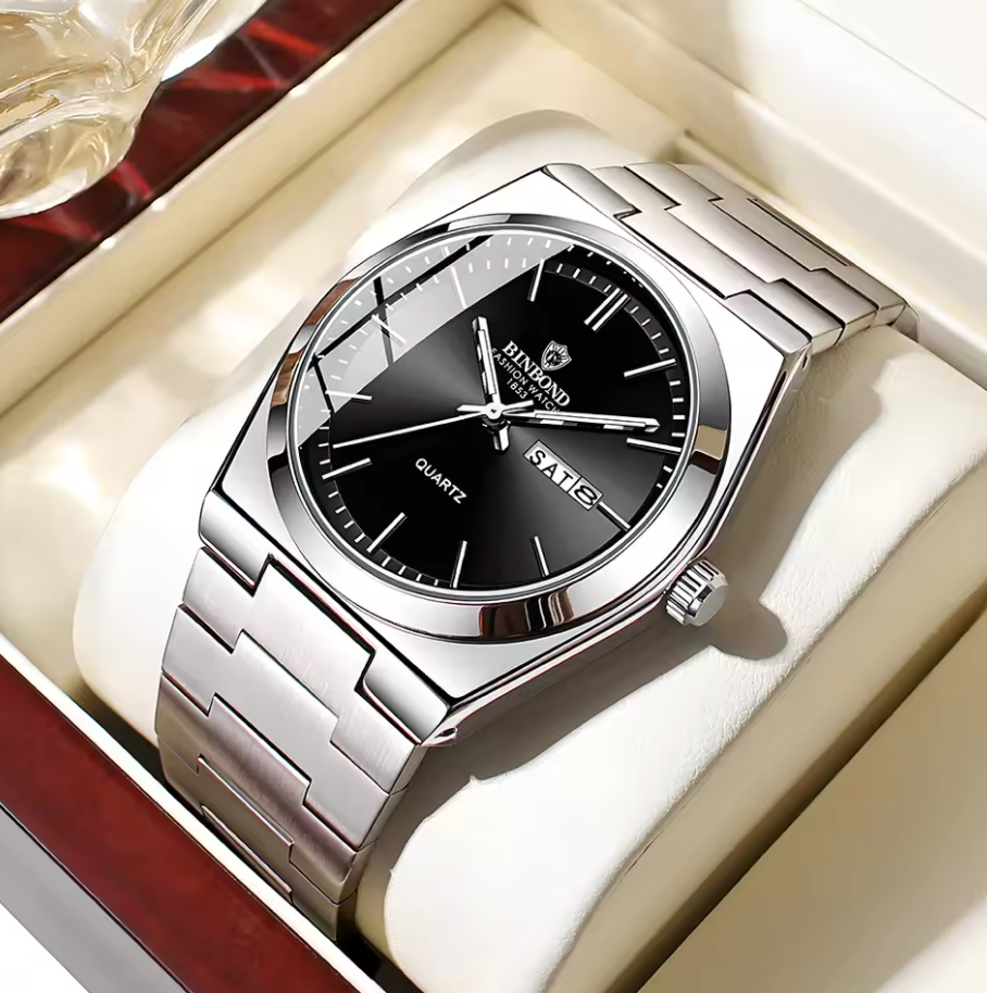 BINBOND Classic Quartz – Stilren elegans för varje tillfälle - Svart