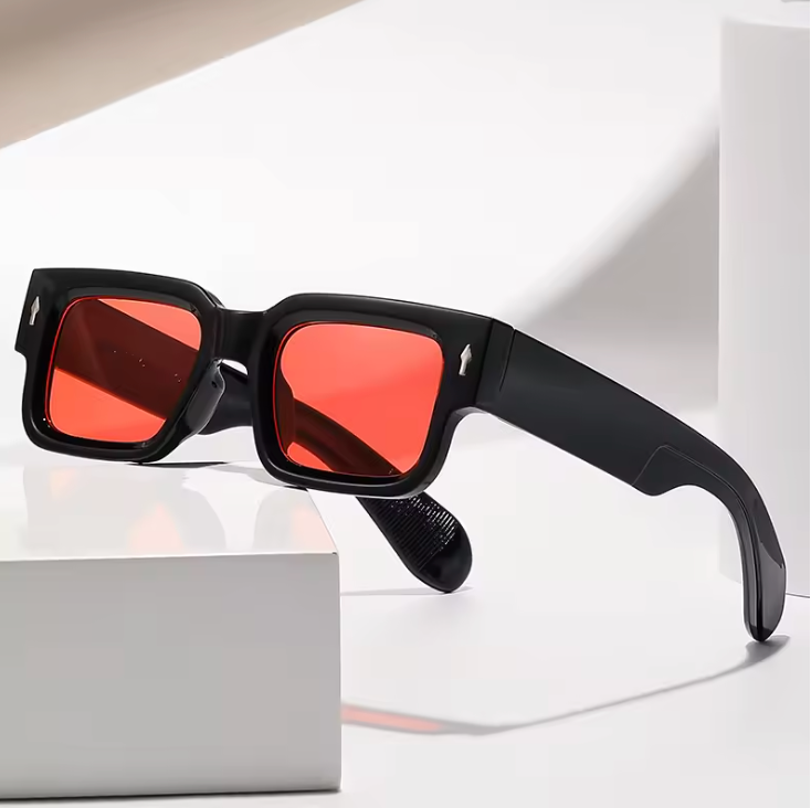 Retro Square Shades – Statement-solglasögon i färg
