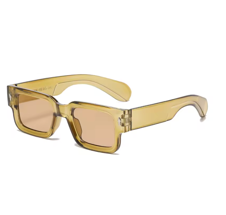 Retro Square Shades – Statement-solglasögon i färg