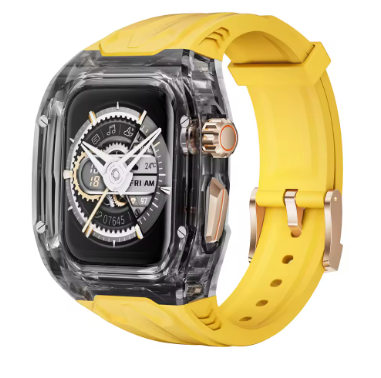 Futuristisk sportklocka med transparent boett – maximal stil och funktion i ett! / Orange
