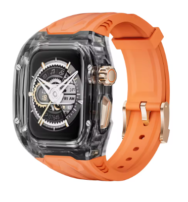 Futuristisk sportklocka med transparent boett – maximal stil och funktion i ett! / Orange