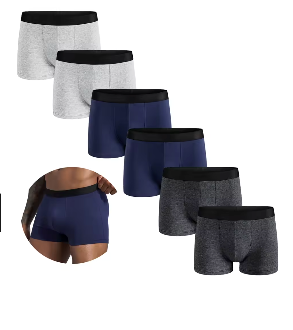 6-pack enfärgade boxerkalsonger – bomull & stretch