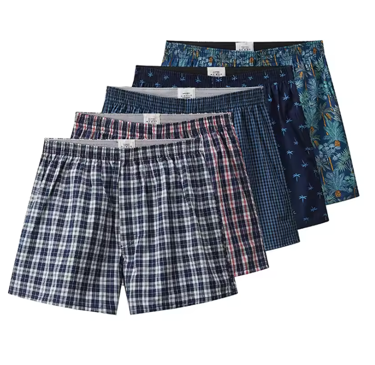 Klassiska Herrboxers – 5-pack med Mönster & Rutor