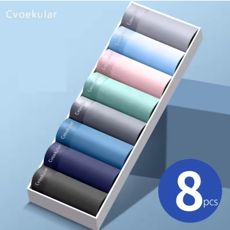 8-pack Stilrena Herrkalsonger i Mjukt Material