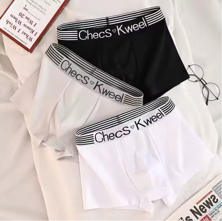 3-pack boxershorts – vit, svart & ljusgrå
