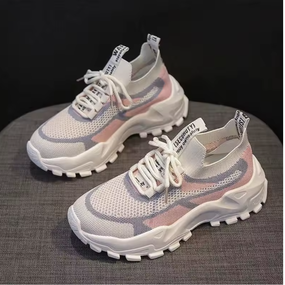Flex Fusion – Lätta chunky sneakers i meshdesign
