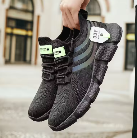 Sportiga Lättvikts Sneakers - Svarta