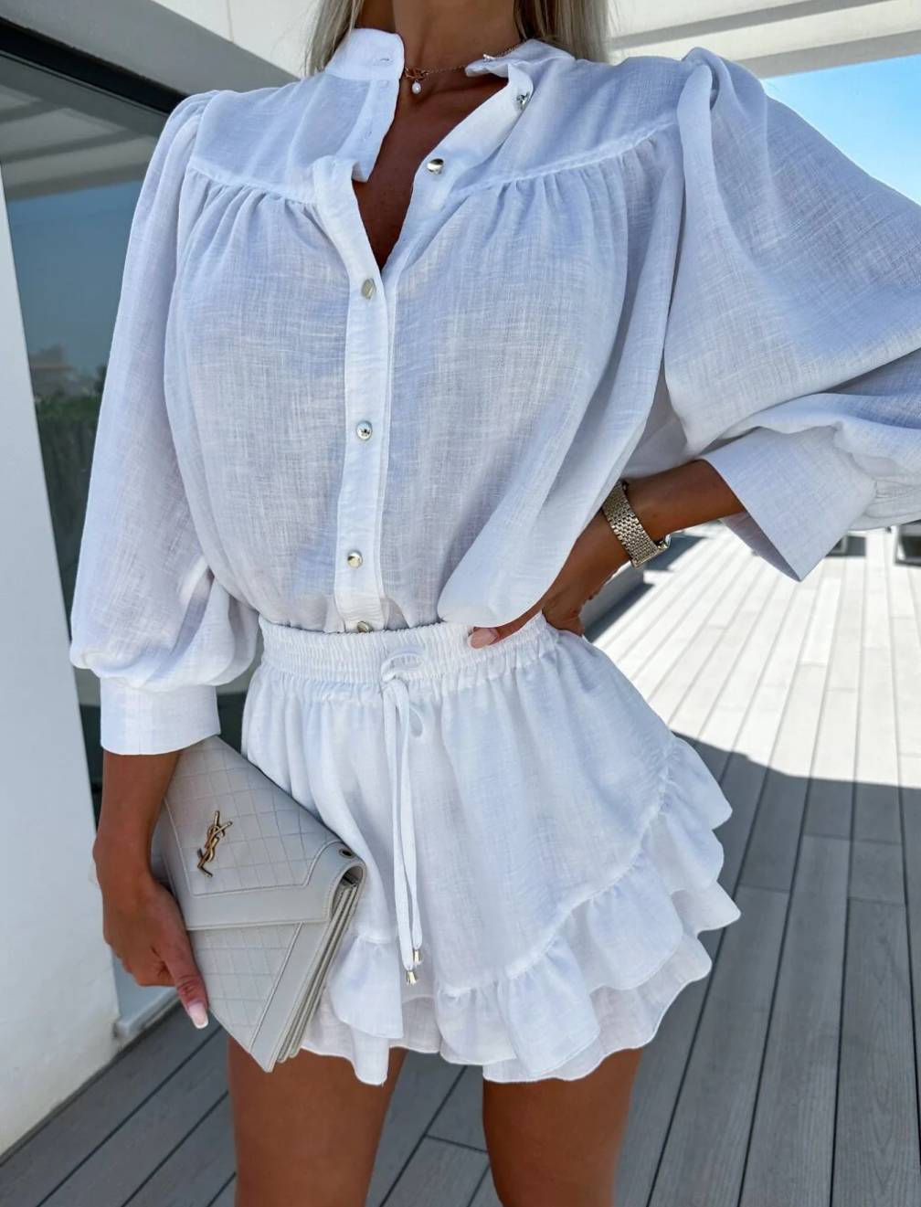 SOMMARSET MED KNAPPAR & VOLANG
