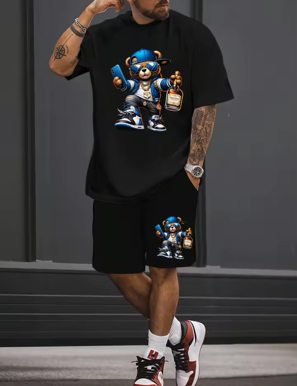 StreetBear™ Set – T-shirt & Shorts med attityd
